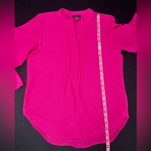 Vince Camuto Hot Pink Ruffle-Sleeve Blouse - Picture 5 of 7